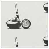 Golf Ball en Club Stof (Close Up)