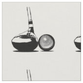 Golf Ball en Club Stof (Close Up)