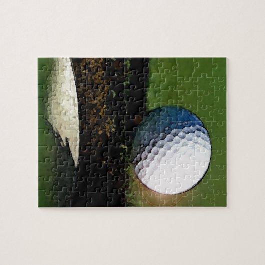 Golf Ball en de Hole Legpuzzel (Horizontaal)
