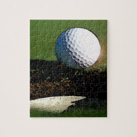 Golf Ball en de Hole Legpuzzel (Verticaal)