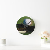 Golf Ball en de Hole Ronde Klok (Huis)