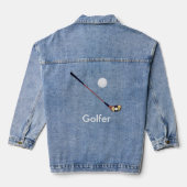 Golf Ball en Golf Club gepersonaliseerd Denim Jacket (Achterkant)