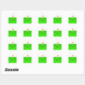 Golf Ball en Golf Flag Ronde Sticker (Vel)