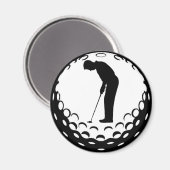 GOLF BALL EN GOLFER MAGNEET (Voorkant / Achterkant)