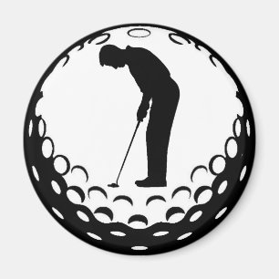 GOLF BALL EN GOLFER MAGNEET