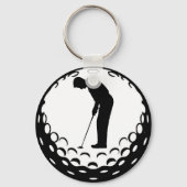 GOLF BALL EN GOLFER SLEUTELHANGER (Voorkant)