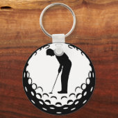 GOLF BALL EN GOLFER SLEUTELHANGER (Voorkant)