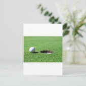 Golf Ball en Hole Briefkaart (Staand voorkant)