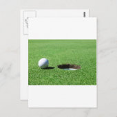 Golf Ball en Hole Briefkaart (Voorkant / Achterkant)