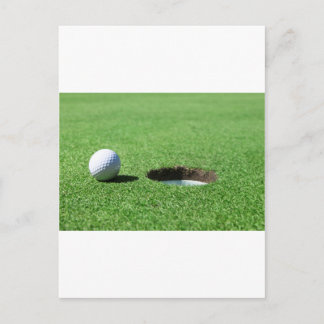 Golf Ball en Hole Briefkaart