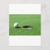Golf Ball en Hole Briefkaart (Voorkant)