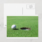 Golf Ball en Hole Briefkaart (Voorkant / Achterkant)