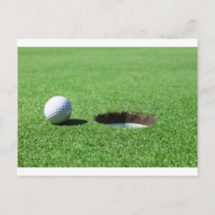 Golf Ball en Hole Briefkaart