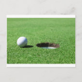 Golf Ball en Hole Briefkaart (Voorkant)