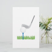 Golf Ball en Iron Briefpapier (Staand voorkant)