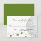 Golf Ball en Ivy Wedding RSVP Kaart (Voorkant / Achterkant)