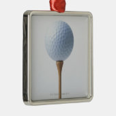 Golf Ball en T-shirt Metalen Ornament (Rechts)