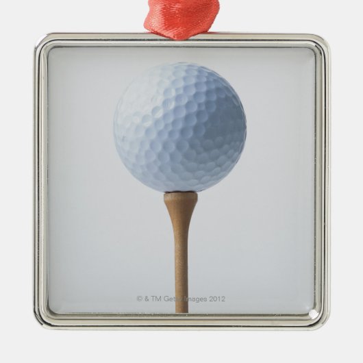 Golf Ball en T-shirt Metalen Ornament (Voorkant)