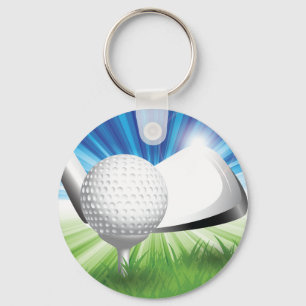 Golf Ball en T-shirt Sleutelhanger