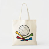 Golf Ball en T - shirts Tote Bag (Voorkant)