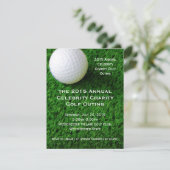 Golf Ball en Turf Custom Golf Outing Kaart (Staand voorkant)