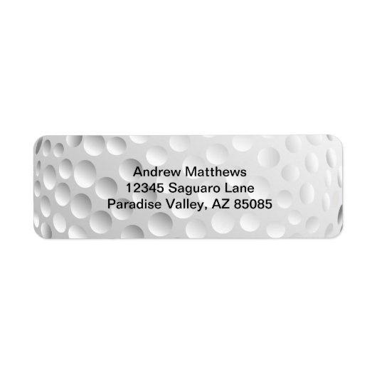 Golf Ball Etiket (Voorkant)