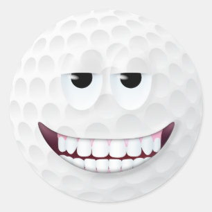 Golf Ball Face 2 Ronde Sticker