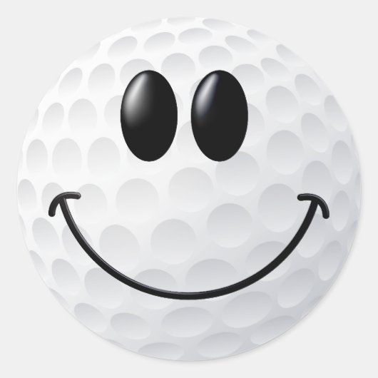 Golf Ball Face Ronde Sticker (Voorkant)