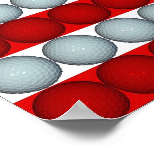 Golf Ball Flag Poster (Hoek)