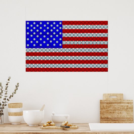 Golf Ball Flag Poster (Keuken)