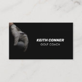 Golf Ball Golf Coach Zwart Visitekaartje (Voorkant)