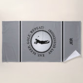 Golf Ball Grappig Quote Custom Tekst Golfer Gift G Strandlaken (Voorkant)