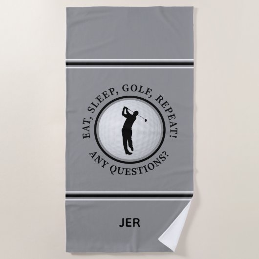 Golf Ball Grappig Quote Custom Tekst Golfer Gift G Strandlaken (Voorkant)