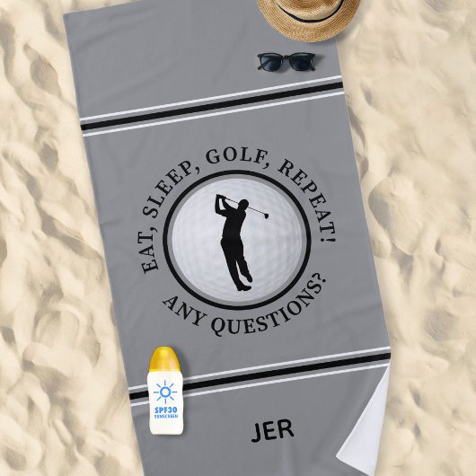 Golf Ball Grappig Quote Custom Tekst Golfer Gift G Strandlaken