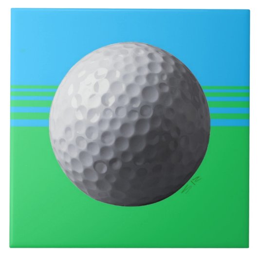 Golf Ball grote tegel Tegeltje (Voorkant)