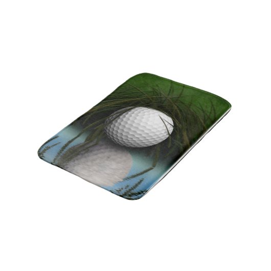 Golf Ball Hiding in Grass Sports Humor Badmat (Gekanteld)