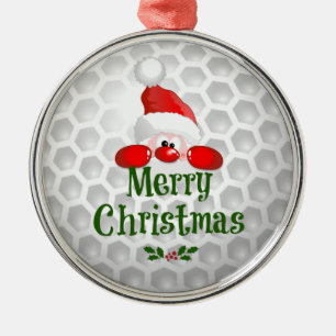 Golf Ball Holiday Design Metalen Ornament