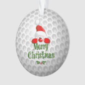 Golf Ball Holiday Design, vrolijk kerstfeest Ornament (voorkant)