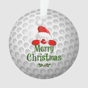 Golf Ball Holiday Design, vrolijk kerstfeest Ornament