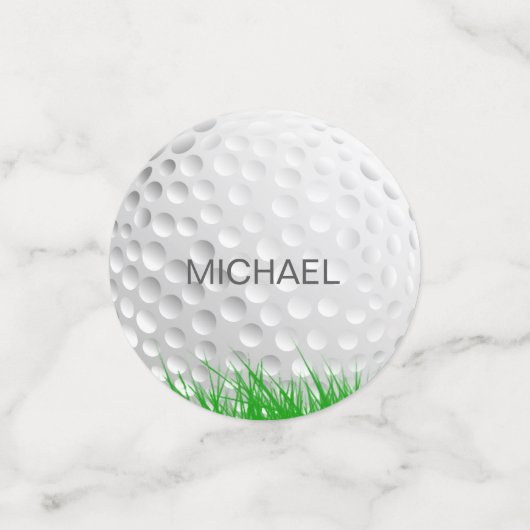 Golf Ball in Grass Confetti (Kleine voorkant)