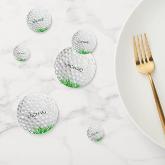 Golf Ball in Grass Confetti (Groep)