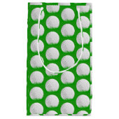 Golf Ball in Grass Pattern Klein Cadeauzakje (Voorkant)