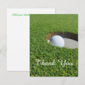 Golf Ball in hole Dank u kaart (Voorkant / Achterkant)