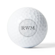 Golf Ball INITIALEN Golfer Golfing Classic Modern