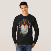 Golf Ball Jester Hat Mardi Gras Parade Beads Mardi T-shirt (Voorkant volledig)