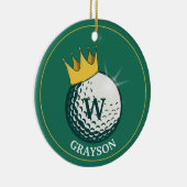 Golf Ball Keramisch Ornament (Rechts)