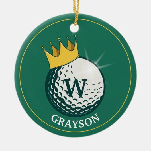 Golf Ball Keramisch Ornament (Voorkant)