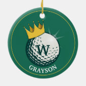 Golf Ball Keramisch Ornament (Achterkant)
