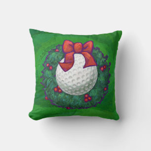 Golf Ball-kerstmis met groen Kussen