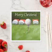 Golf Ball Kerstmis met veel Ball golfer Servet (Insitu)